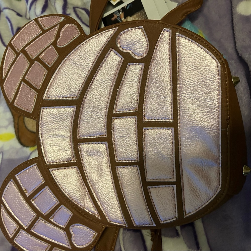 Pink and Brown Women's Bag